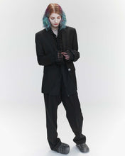Load image into Gallery viewer, Black Decadent Jacket with Handmade Pleated Sleeves
