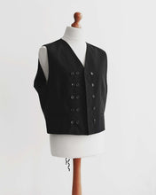 Load image into Gallery viewer, Black Vest with White Lines Vest

