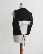 Load image into Gallery viewer, Black Vest with White Lines Vest
