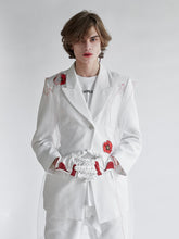 Load image into Gallery viewer, White Flowers Upcycled Jacket FW22
